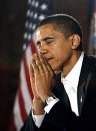 Obama praying