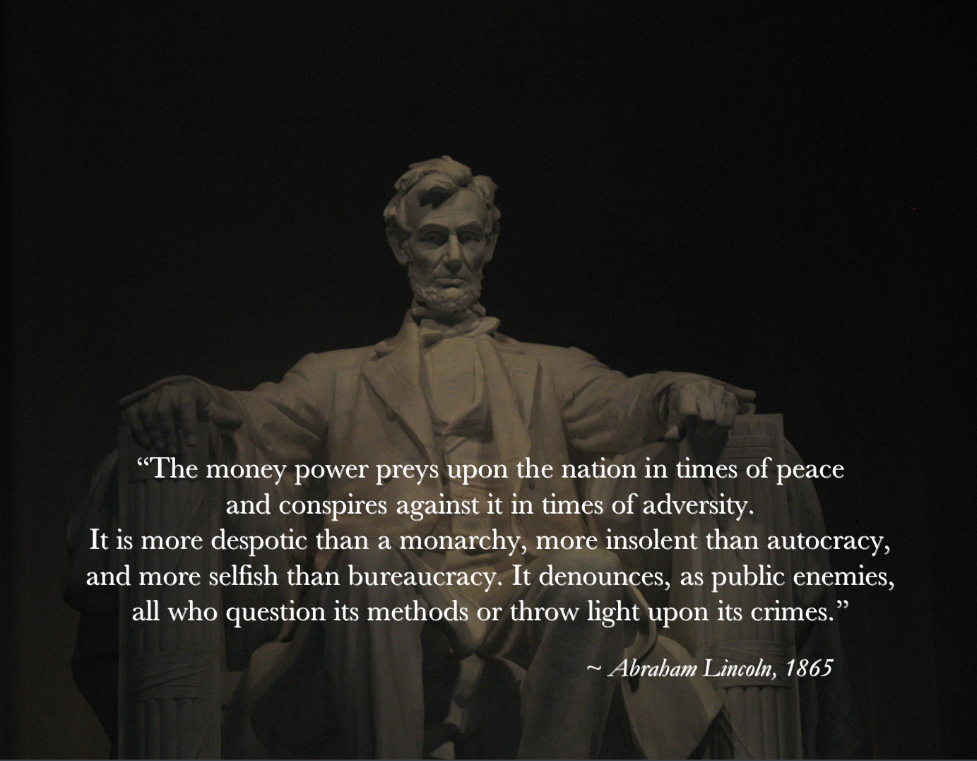 Lincoln on The Money Power