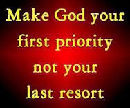 God first priority